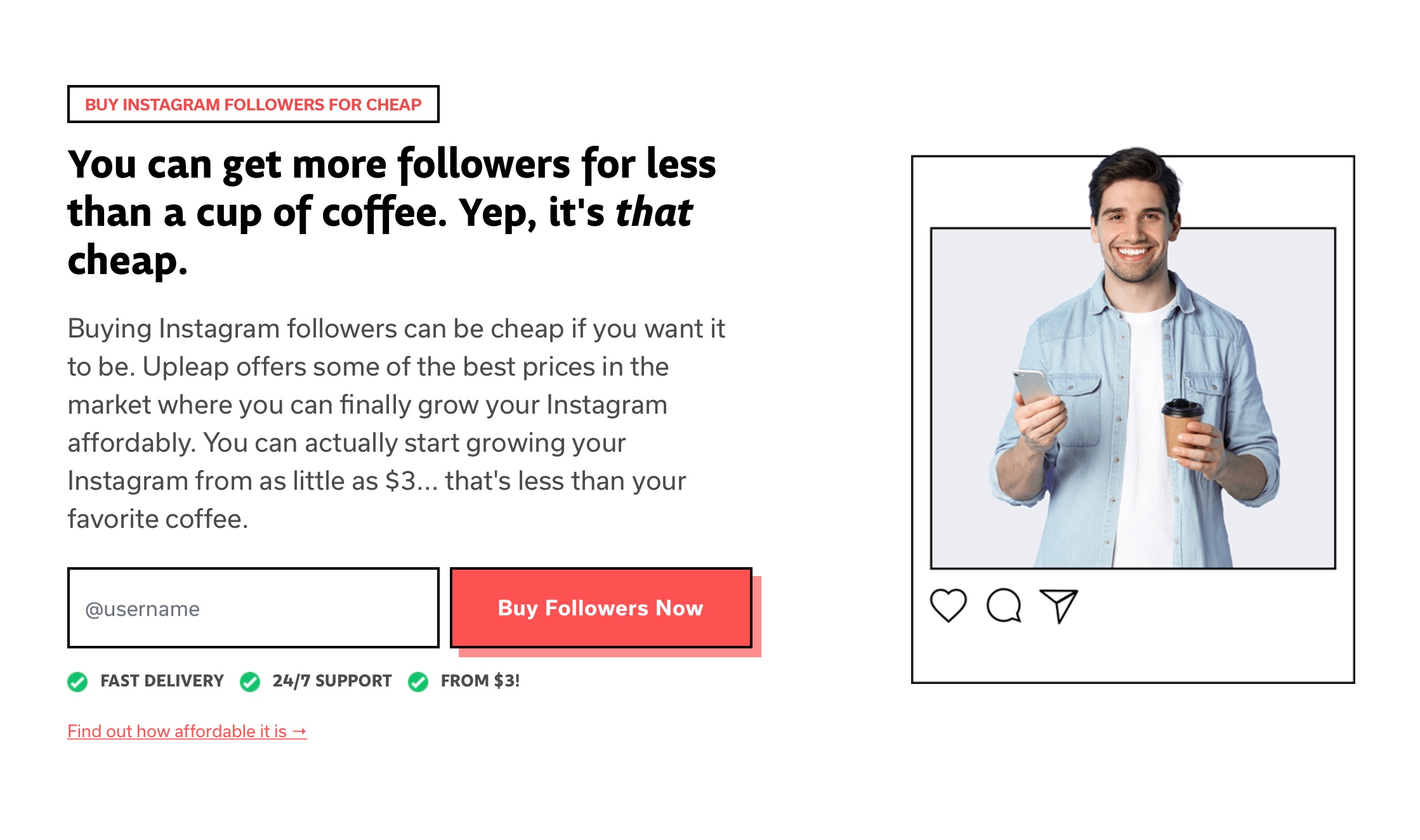 buy instagram followers with upleap