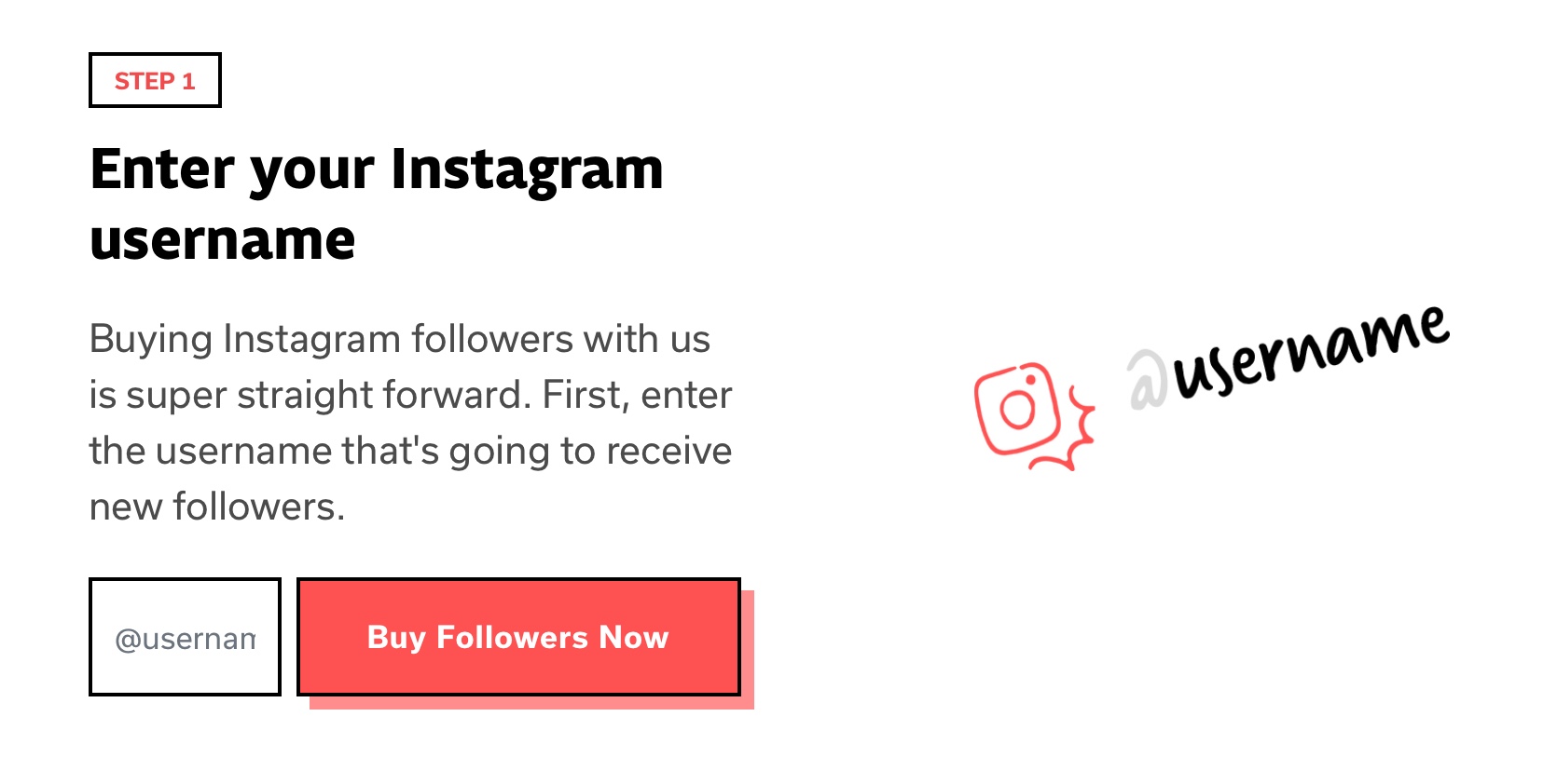how upleap works - entering your instagram username