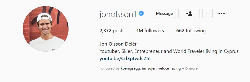 jonolsson1 instagram bio ideas