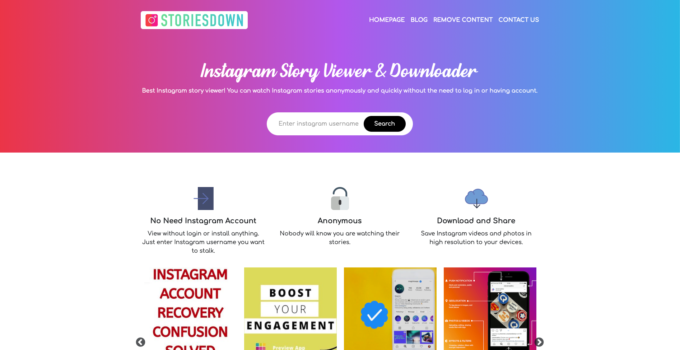 Storiesdown Review – How To View Stories Anonymously In 2024