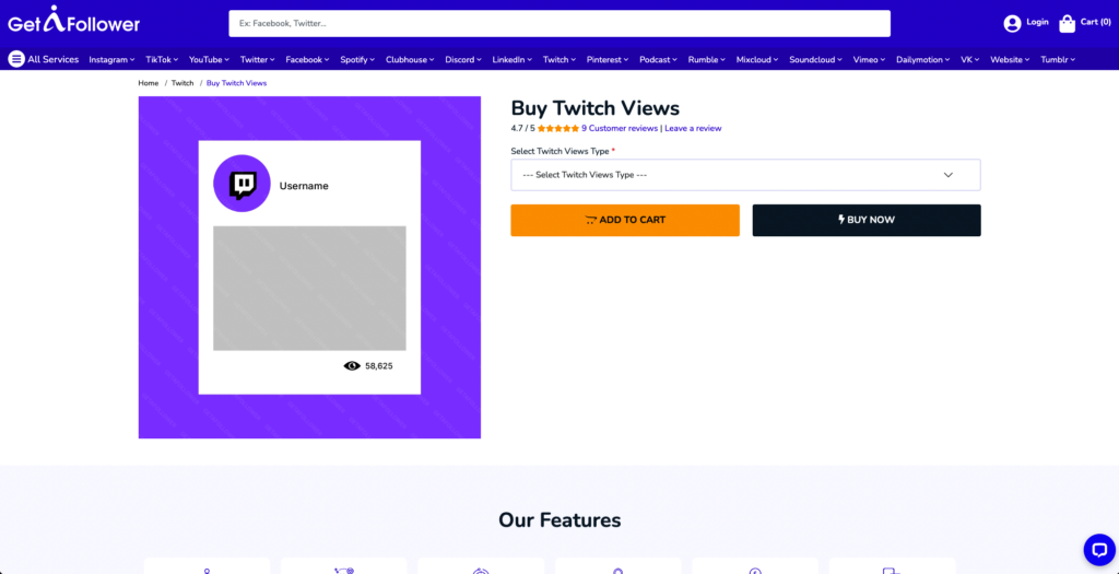getafollower twitch viewers page